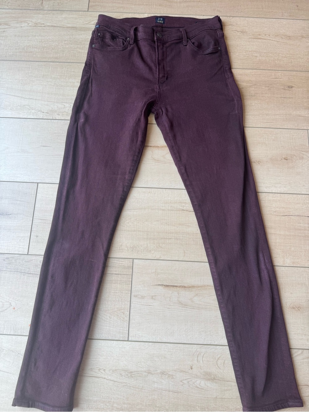 Citizens of Humanity Rocket High Rise Skinny Jeans Burgundy Wine Size 32